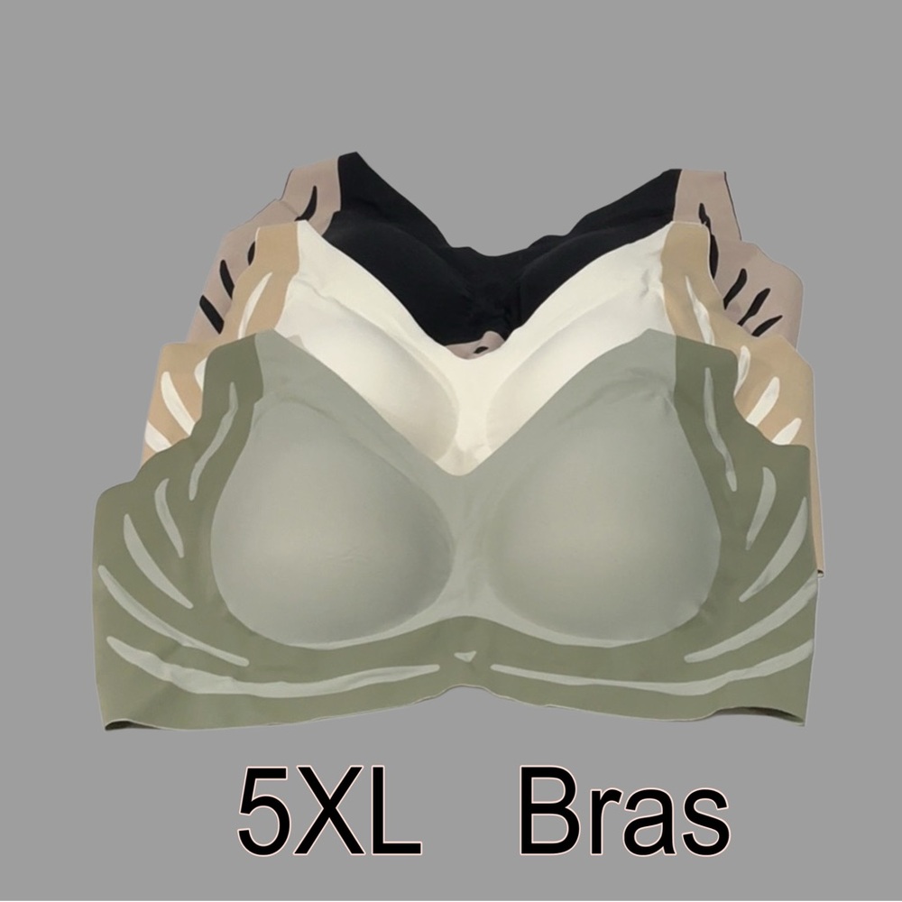 NEW Lifting Anti Sagging Wireless Cotton Push Up Bras 3 Sold Separately Size 5XL